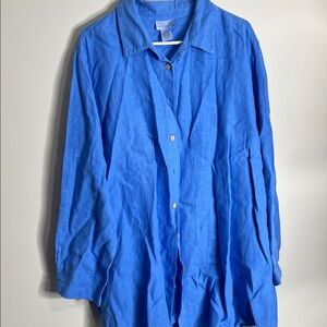 Soft Surroundings Blue Blouse